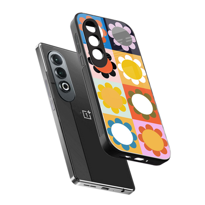 floral joy back phone cover | glass case for oneplus nord ce 4