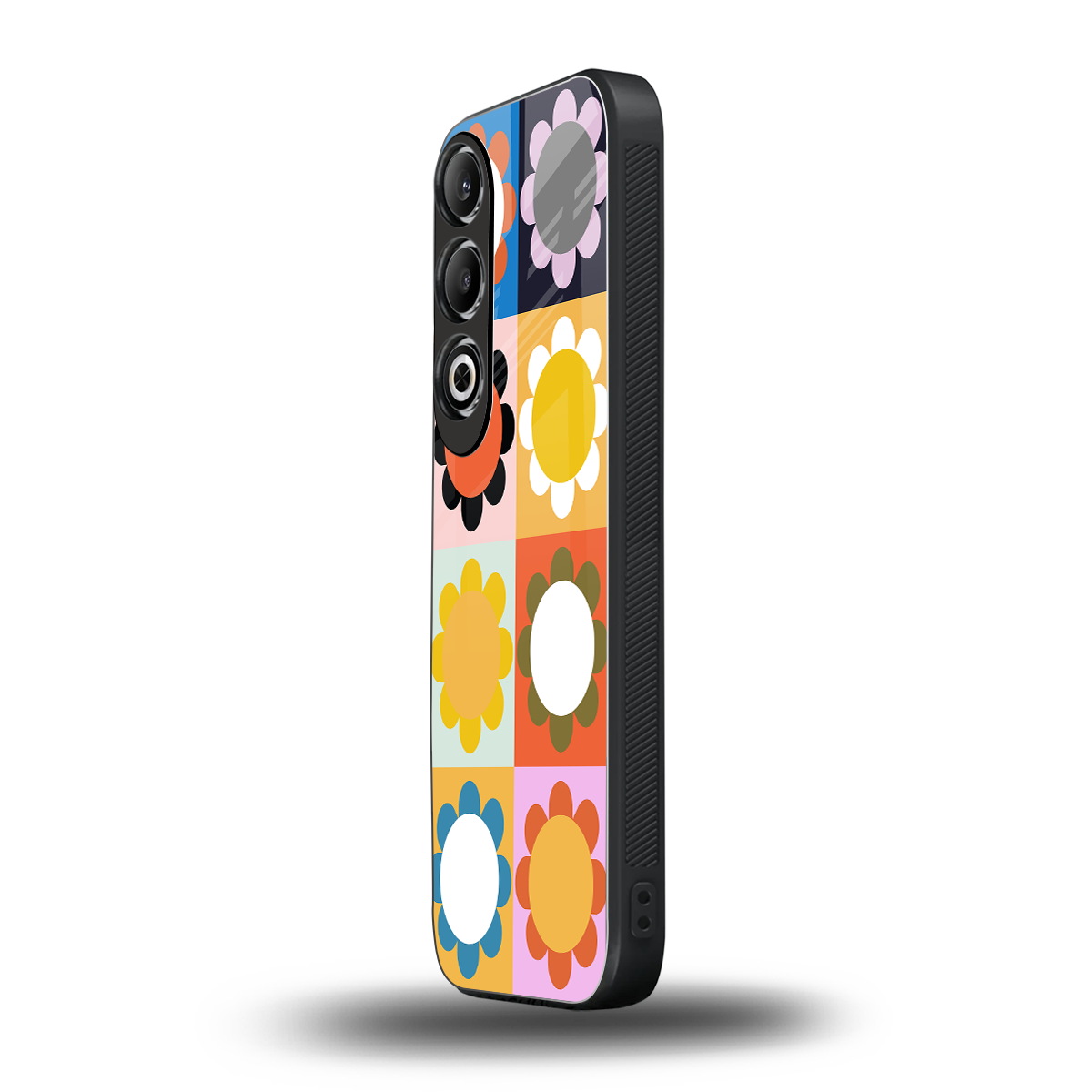 floral joy back phone cover | glass case for oneplus nord ce 4