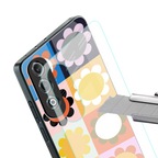 floral joy back phone cover | glass case for oneplus nord ce 4