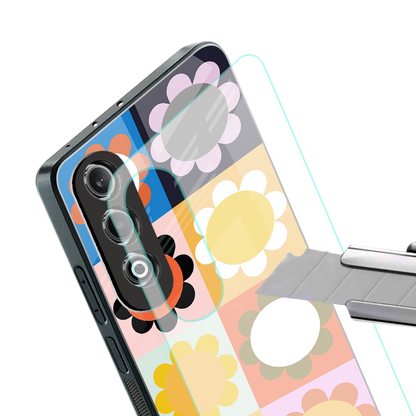 floral joy back phone cover | glass case for oneplus nord ce 4