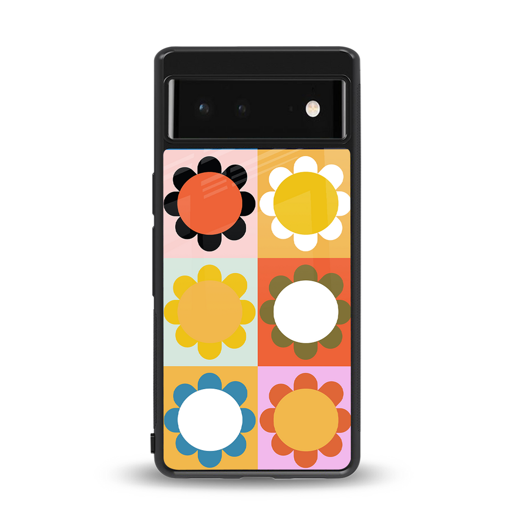 floral joy back phone cover | glass case for Google Pixel 6A