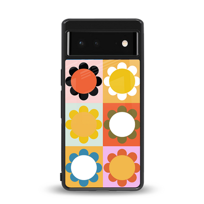 floral joy back phone cover | glass case for Google Pixel 6A