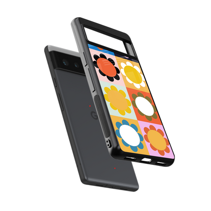 floral joy back phone cover | glass case for google pixel 6