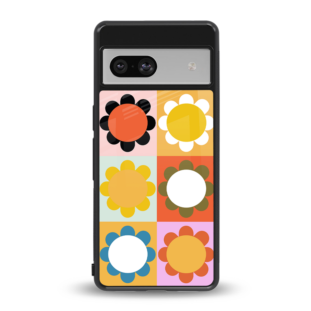 floral joy back phone cover | glass case for Google Pixel 7