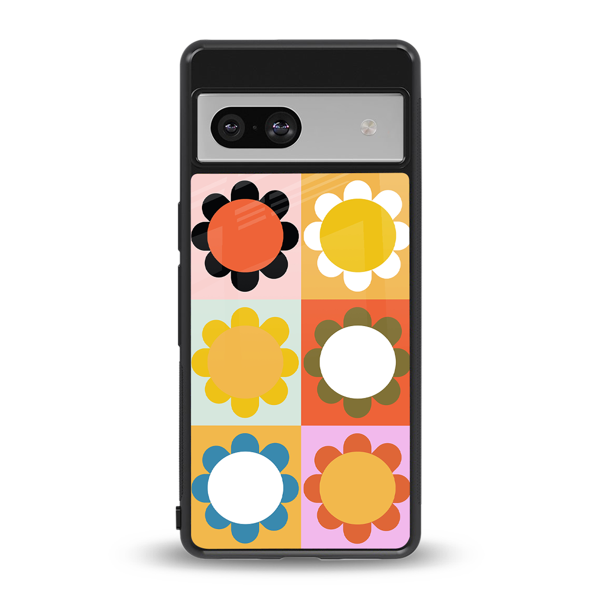 floral joy back phone cover | glass case for Google Pixel 7A