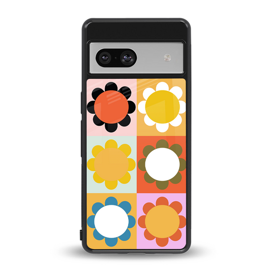 floral joy back phone cover | glass case for Google Pixel 7A