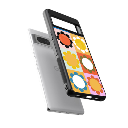 floral joy back phone cover | glass case for Google Pixel 7