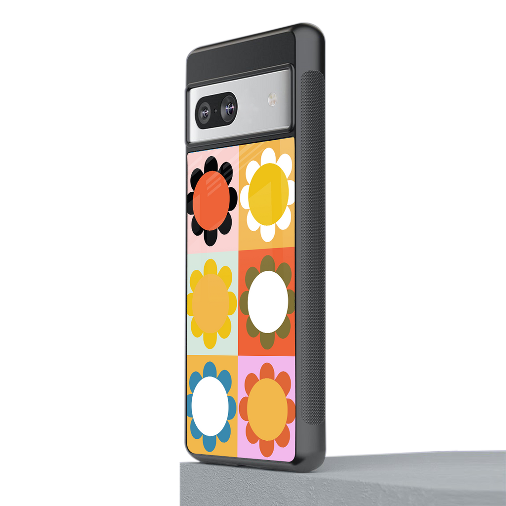floral joy back phone cover | glass case for Google Pixel 7