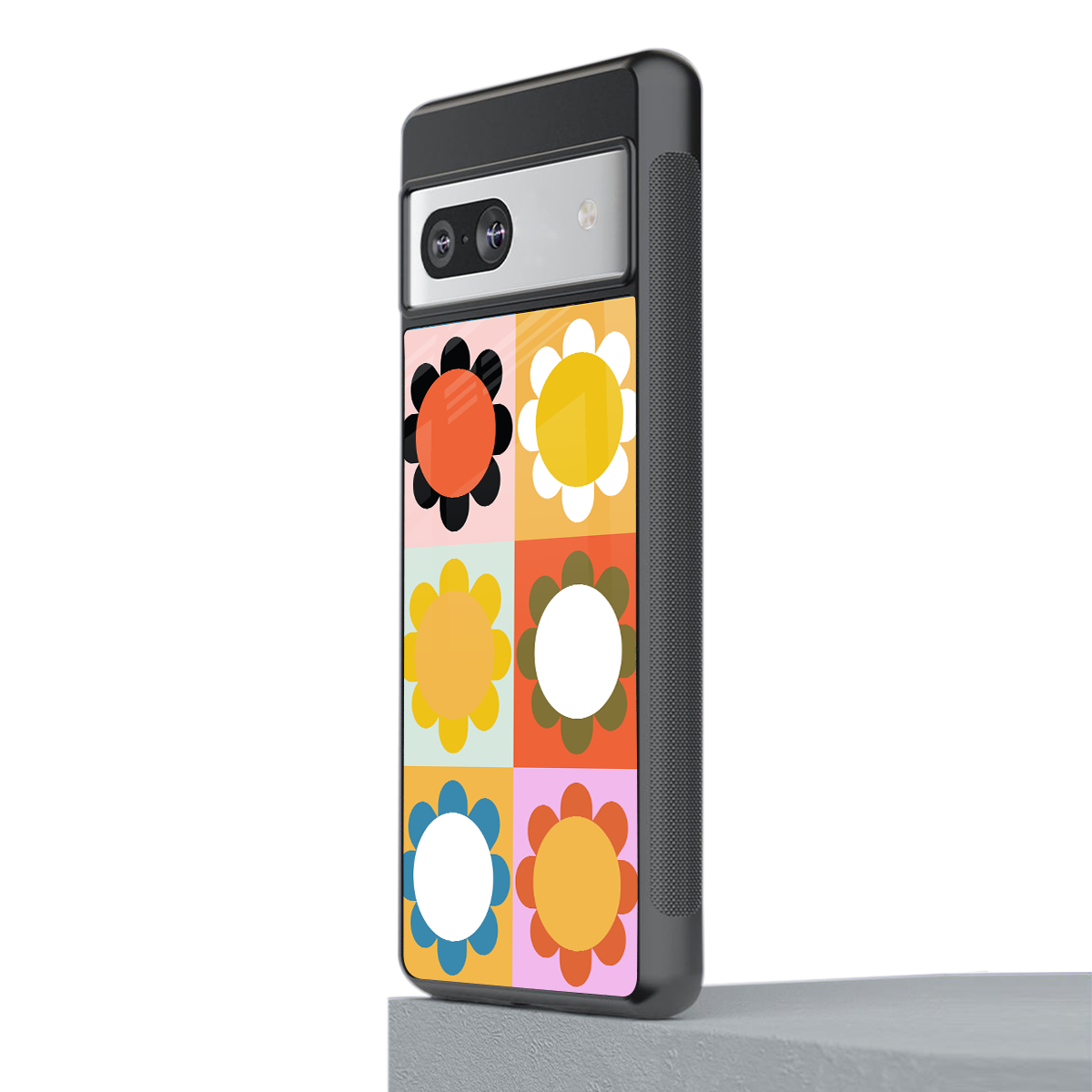 floral joy back phone cover | glass case for Google Pixel 7A