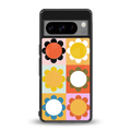 floral joy back phone cover | glass case for google pixel 8 pro