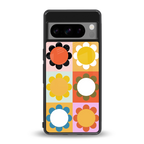 floral joy back phone cover | glass case for google pixel 8 pro