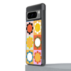 floral joy back phone cover | glass case for google pixel 8 pro
