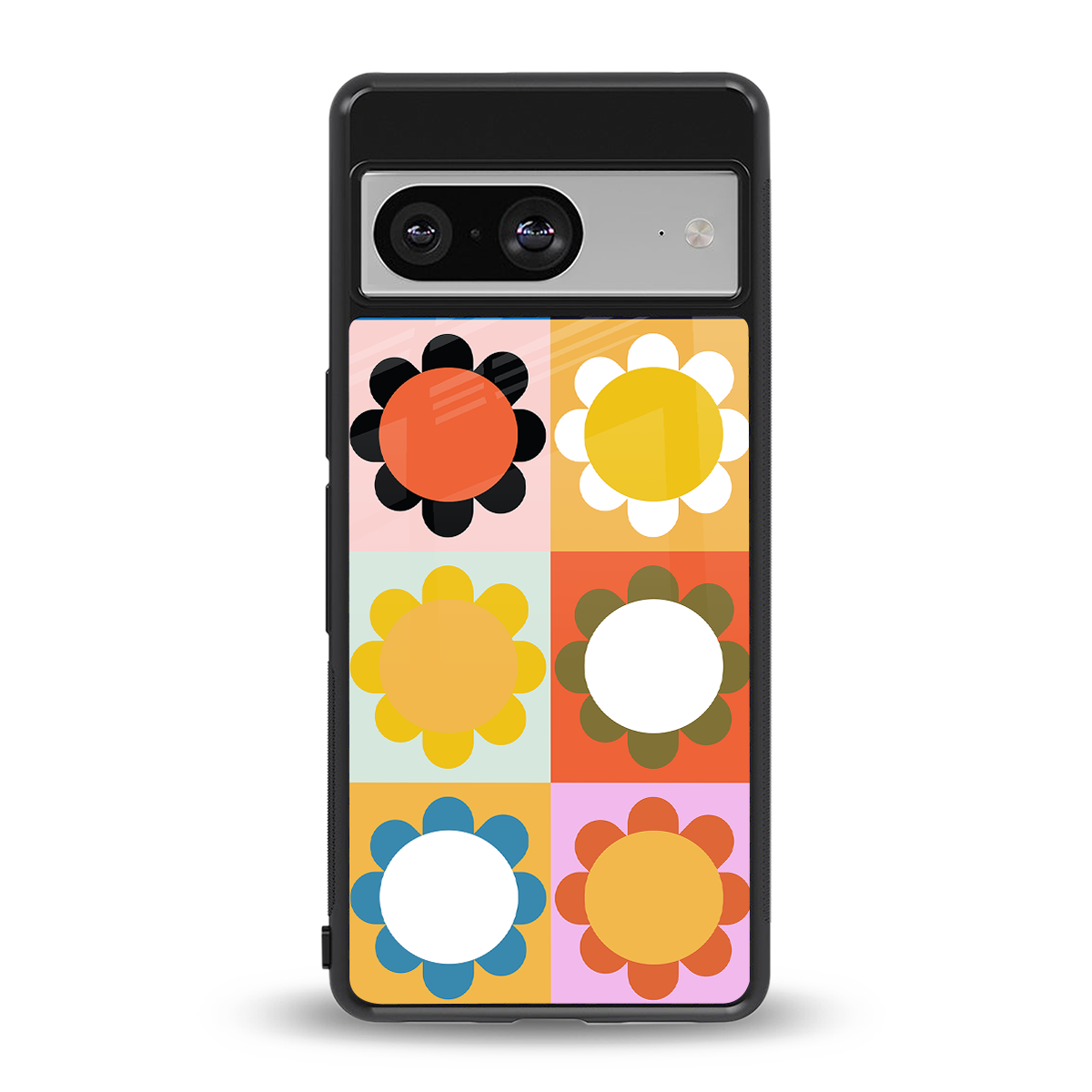floral joy back phone cover | glass case for Google Pixel 8
