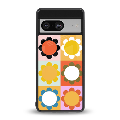 floral joy back phone cover | glass case for Google Pixel 8