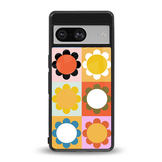 floral joy back phone cover | glass case for Google Pixel 8