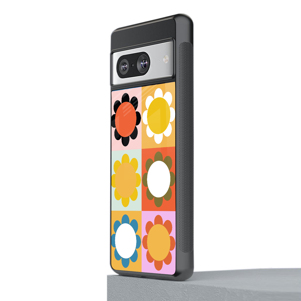 floral joy back phone cover | glass case for Google Pixel 8