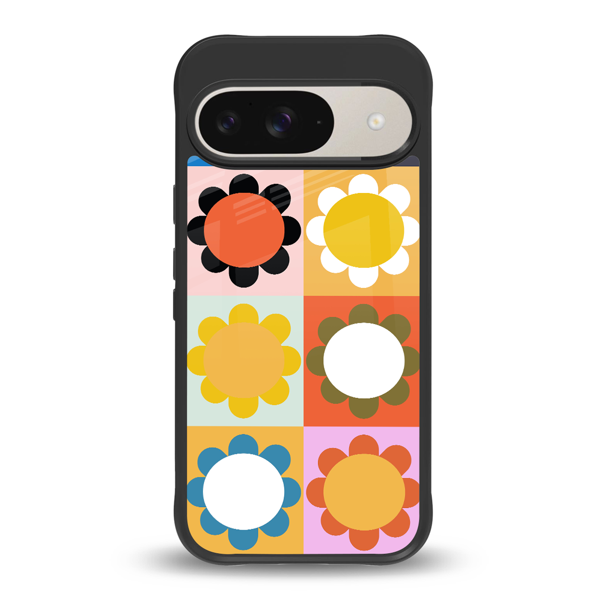 floral joy back phone cover | glass case for google pixel 9