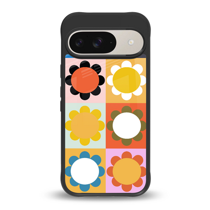 floral joy back phone cover | glass case for google pixel 9