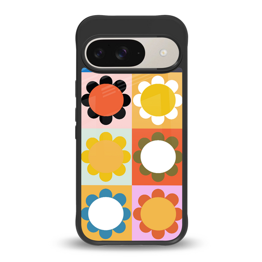 floral joy back phone cover | glass case for google pixel 9