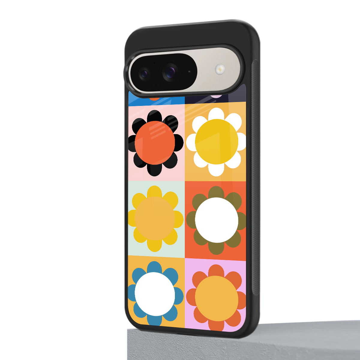 floral joy back phone cover | glass case for google pixel 9