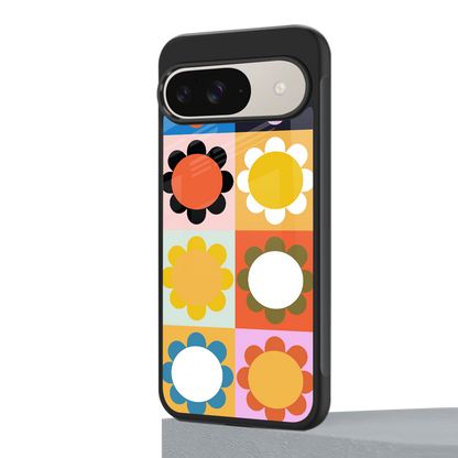 floral joy back phone cover | glass case for google pixel 9