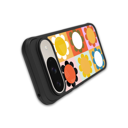 floral joy back phone cover | glass case for google pixel 9