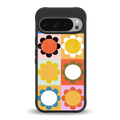 floral joy back phone cover | glass case for google pixel 9 pro