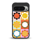 floral joy back phone cover | glass case for google pixel 9 pro
