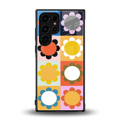 floral joy back phone cover | glass case for samsung galaxy s24 ultra