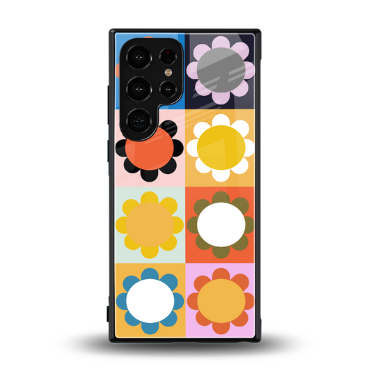 floral joy back phone cover | glass case for samsung galaxy s23 ultra