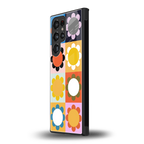 floral joy back phone cover | glass case for samsung galaxy s24 ultra