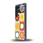 floral joy back phone cover | glass case for samsung galaxy s25 ultra