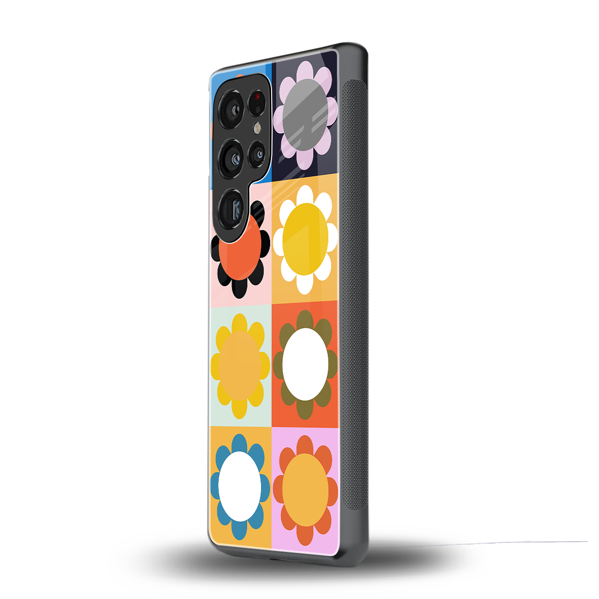 floral joy back phone cover | glass case for samsung galaxy s25 ultra