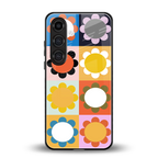 floral joy back phone cover | glass case for samsung galaxy s24 plus