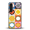 floral joy back phone cover | glass case for samsung galaxy s24 fe