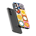 floral joy back phone cover | glass case for samsung galaxy s25 plus