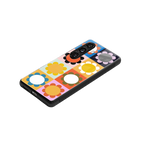 floral joy back phone cover | glass case for samsung galaxy s24 fe