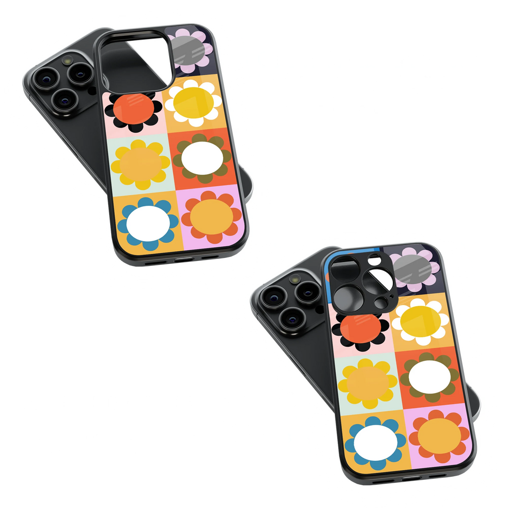 Trendy Glass Back Mobile Case for iPhone, Samsung, Redmi, OnePlus, Google Pixel, Motorola