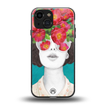 flowery eyes back phone cover | glass case for iphone 13 mini