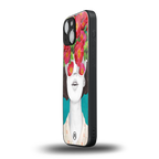 flowery eyes back phone cover | glass case for iphone 13 mini