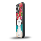 flowery eyes back phone cover | glass case for iphone 13 pro max