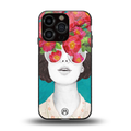flowery eyes back phone cover | glass case for iphone 13 pro