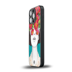 flowery eyes back phone cover | glass case for iphone 13 pro