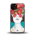 flowery eyes back phone cover | glass case for iphone 13