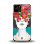 flowery eyes back phone cover | glass case for iphone 13
