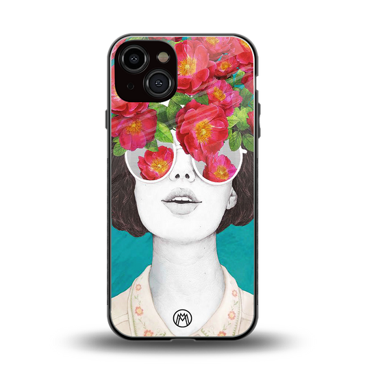flowery eyes back phone cover | glass case for iphone 13