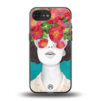 flowery eyes back phone cover | glass case for iphone 16e