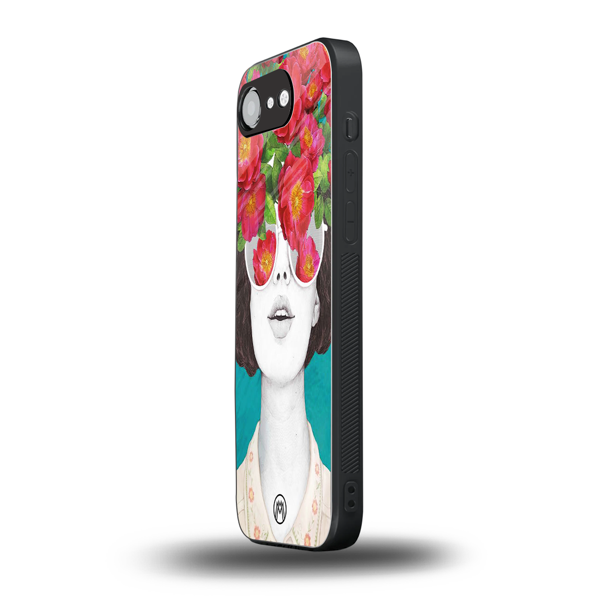 flowery eyes back phone cover | glass case for iphone 16e