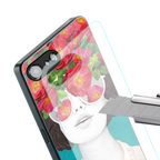 flowery eyes back phone cover | glass case for iphone 16e