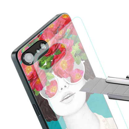 flowery eyes back phone cover | glass case for iphone 16e